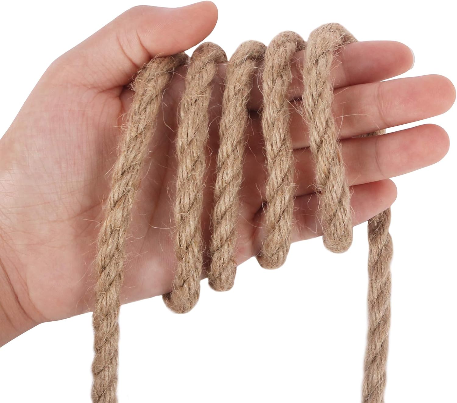 Vivifying Jute Rope, 50 Feet 8mm Natural Heavy Duty Twine for Crafts, Cat Scratch Post, Bundling and Hanging - Image 3