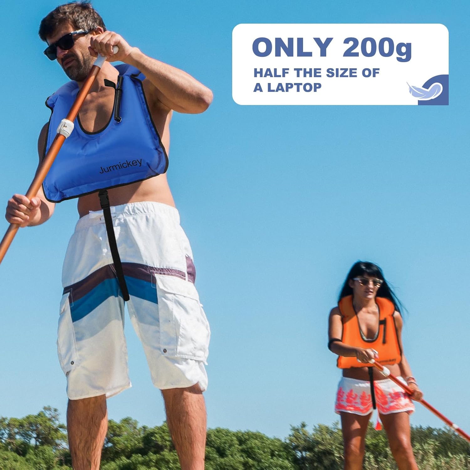 Inflatable Snorkel Vest Adults, Portable Snorkel Jacket, Buoyancy Vest for Snorkeling, Swimming, Kayaking, Boating, Safety Load Up to 220 Ibs - Image 5